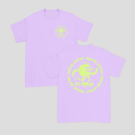 LILAC AND LIME ROUND LOGO T-SHIRT