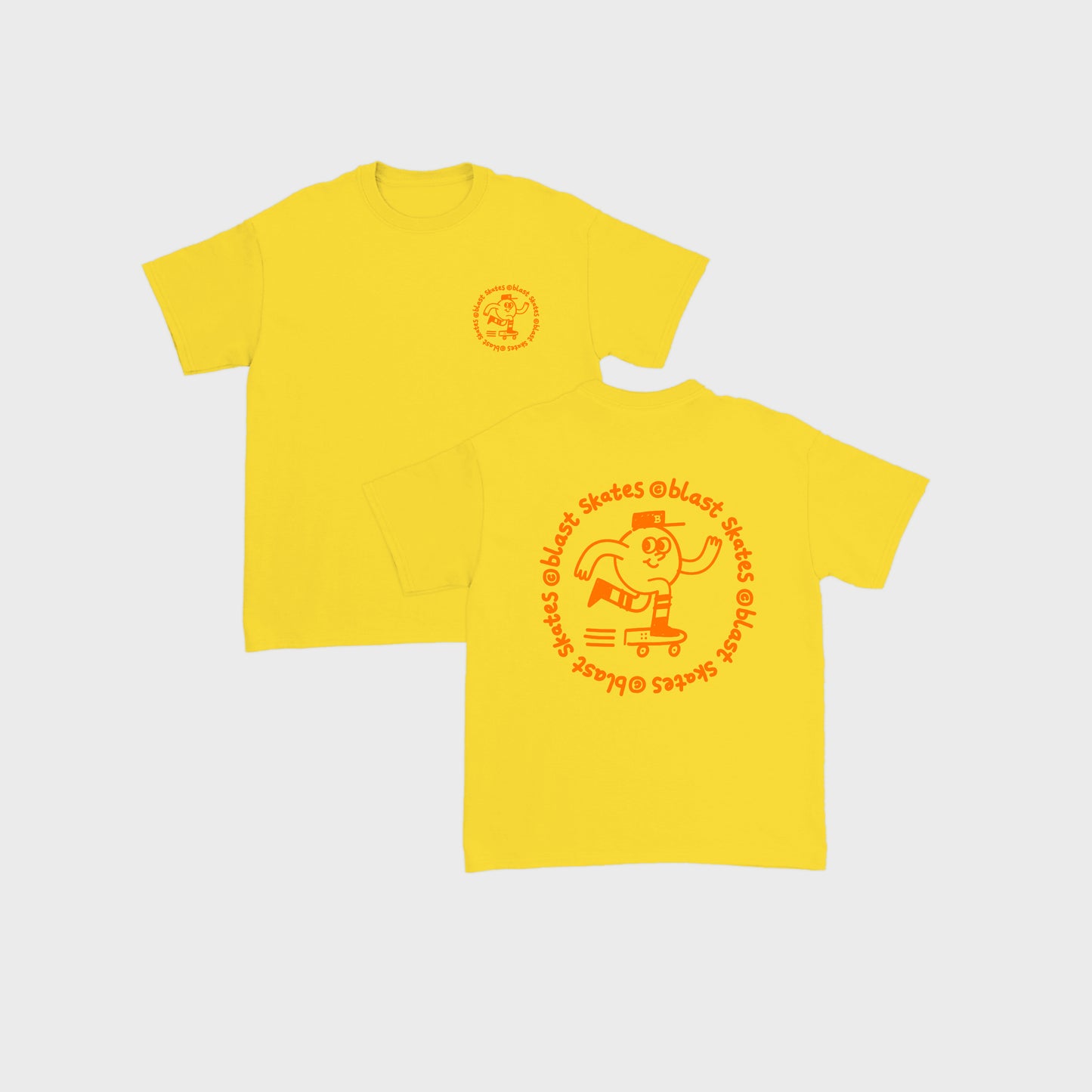 KIDS YELLOW ROUND LOGO T-SHIRT