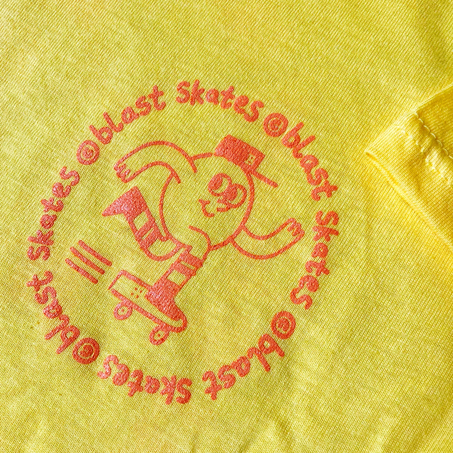 KIDS YELLOW ROUND LOGO T-SHIRT